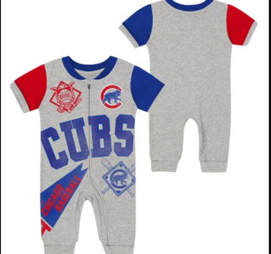 Cubs Newborn Hitter Up Short Sleeve Coverall