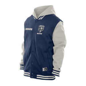Bears New Era Throwback Snap Hooded Jacket