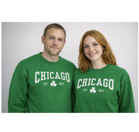 Irish (Chicago) Applique Crewneck