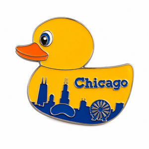 Chicago Rubber Duck Metal Magnet
