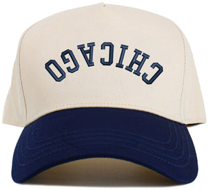 Chicago Upside Down Natural Hat - Natural/Navy