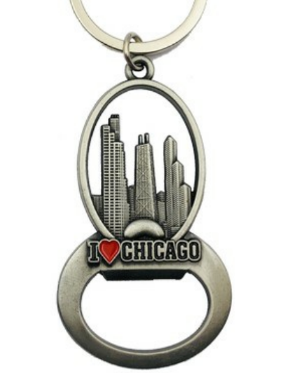 Chicago I ❤️ Chicago Opener Keychain