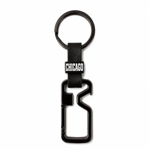 Chicago Carabiner Bottle Opener Keychain