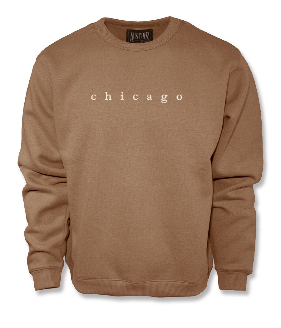 Chicago Ladies Lower Case Embroidery Sweatshirt - Mocha