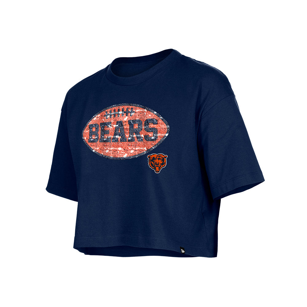 Bears New Era Girls Flip Sequins Navy T-Shirt (D)
