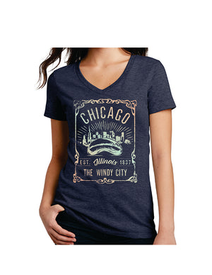 Chicago Ladies Festival Heather Navy Shirt