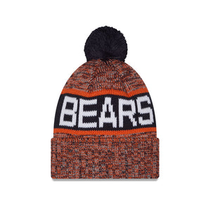 Bears New Era Youth Tri Color Pom Knit