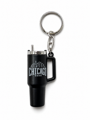 Chicago Mini Cup Keychain - Black