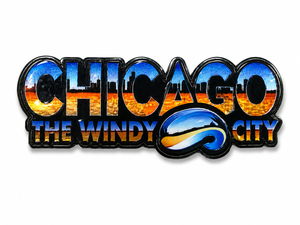 Chicago Acrylic Chrome Magnet