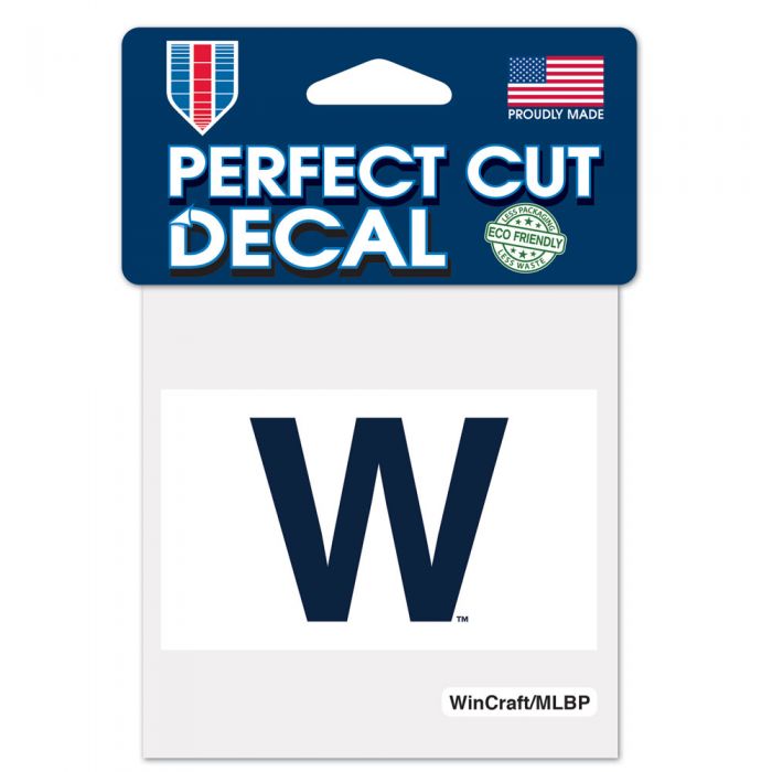 Cubs "W" Perfect Cut Decal 4x4