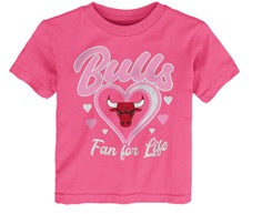 Bulls Infant Heart For Life Short Sleeve T-shirt