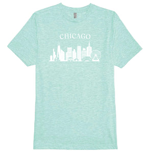 Chicago Soft As A Grape Ladies Garment Wash Shirt-Sea Green Heather (D)