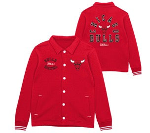 Bulls Youth All Day Fleece Snap Coach Jacket