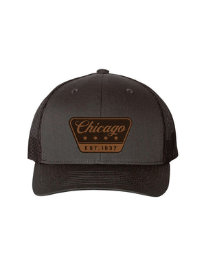 Chicago Outrigger Leather Patch Grey Trucker