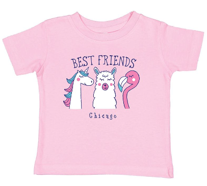 Chicago Toddler Bubble Gum T-shirt