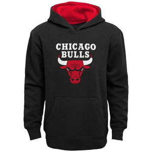 Bulls Child Primary Logo Pullover Hoodie SMU-Black