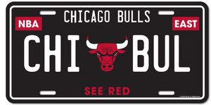 Bulls Metal License Plate