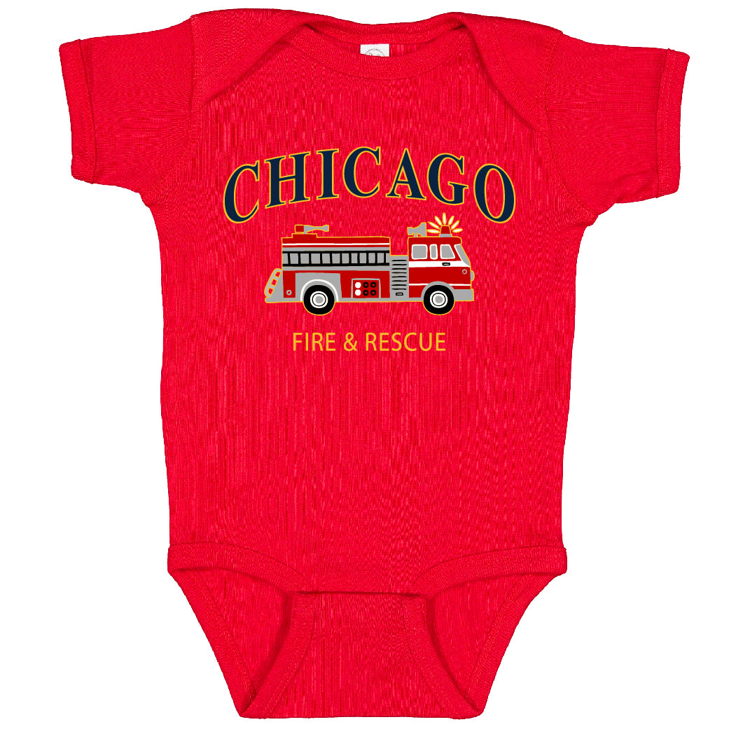 Chicago Soft As A Grape Newborn Fireman Creeper
