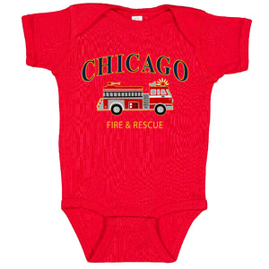 Chicago Soft As A Grape Newborn Fireman Creeper