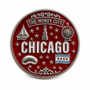 Chicago 3D Filigree Magnet
