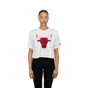 Bulls New Era Ladies Summer Coll Boxy Cropped Shirt