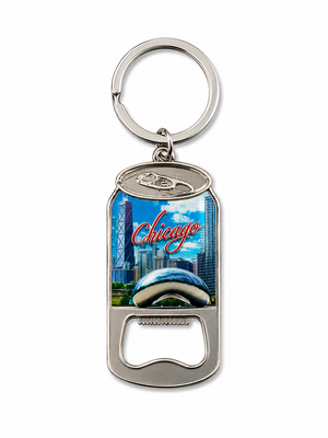 Chicago Collage Can Opener Keychain