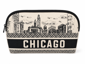 Chicago Etch Canvas Cosmetic Bag