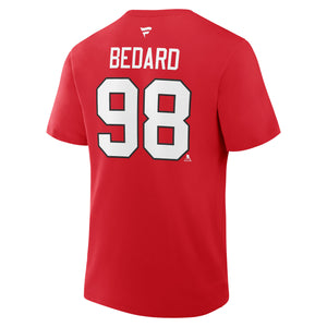 Blackhawks Fanatics Bedard Authentic Stack T-shirt