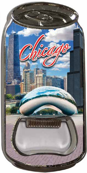 Chicago Collage Can Opener Magnet