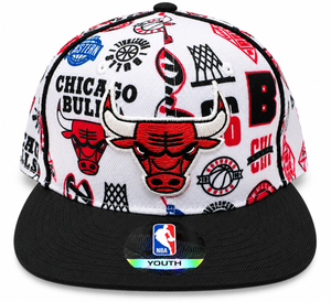 Bulls Youth Piped Up Flatbrim