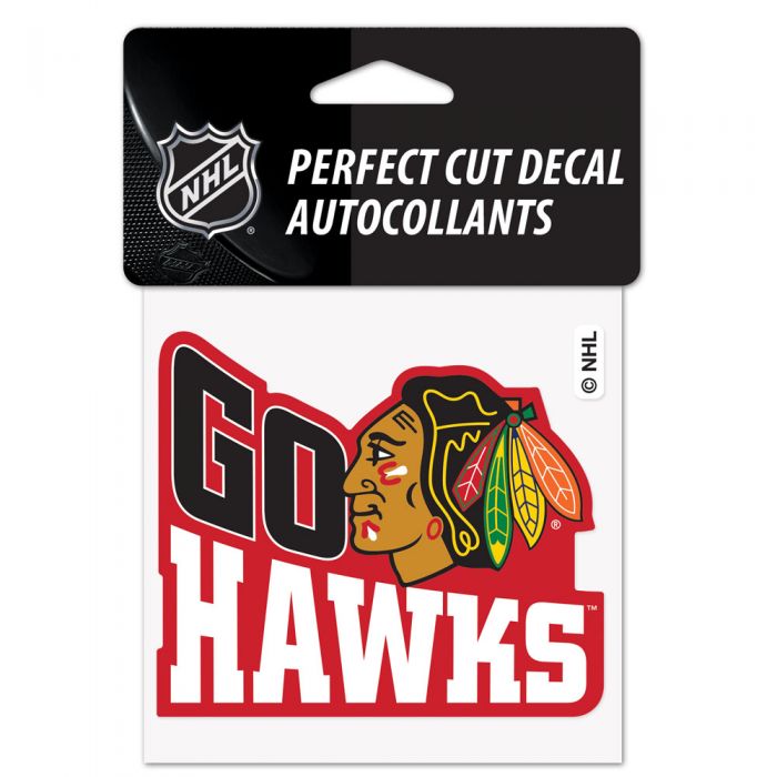 Blackhawks GO HAWKS Decal