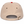 A beige canvas baseball cap shown from the back, featuring a small red button on top, metal ventilation eyelets, and an adjustable hook-and-loop strap closure.