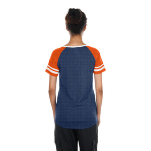 Bears New Era Ladies Throwback V-neck Shirt