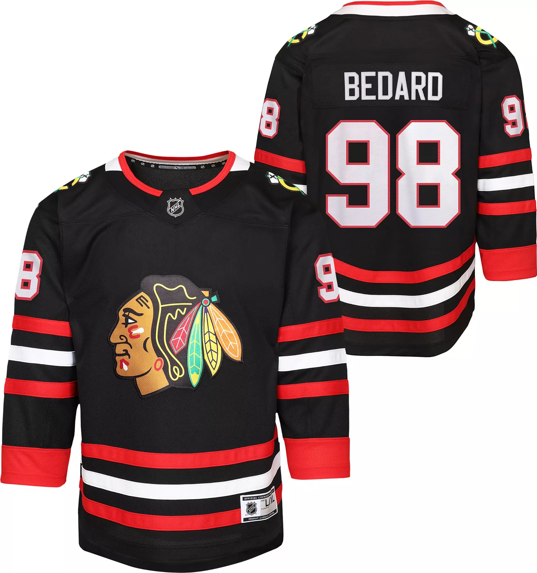 Blackhawks Fanatics Youth Bedard 3rd Alternate Premier Jersey
